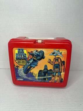 Vintage 1984 Tonka GoBots Plastic Lunch Box with Thermos